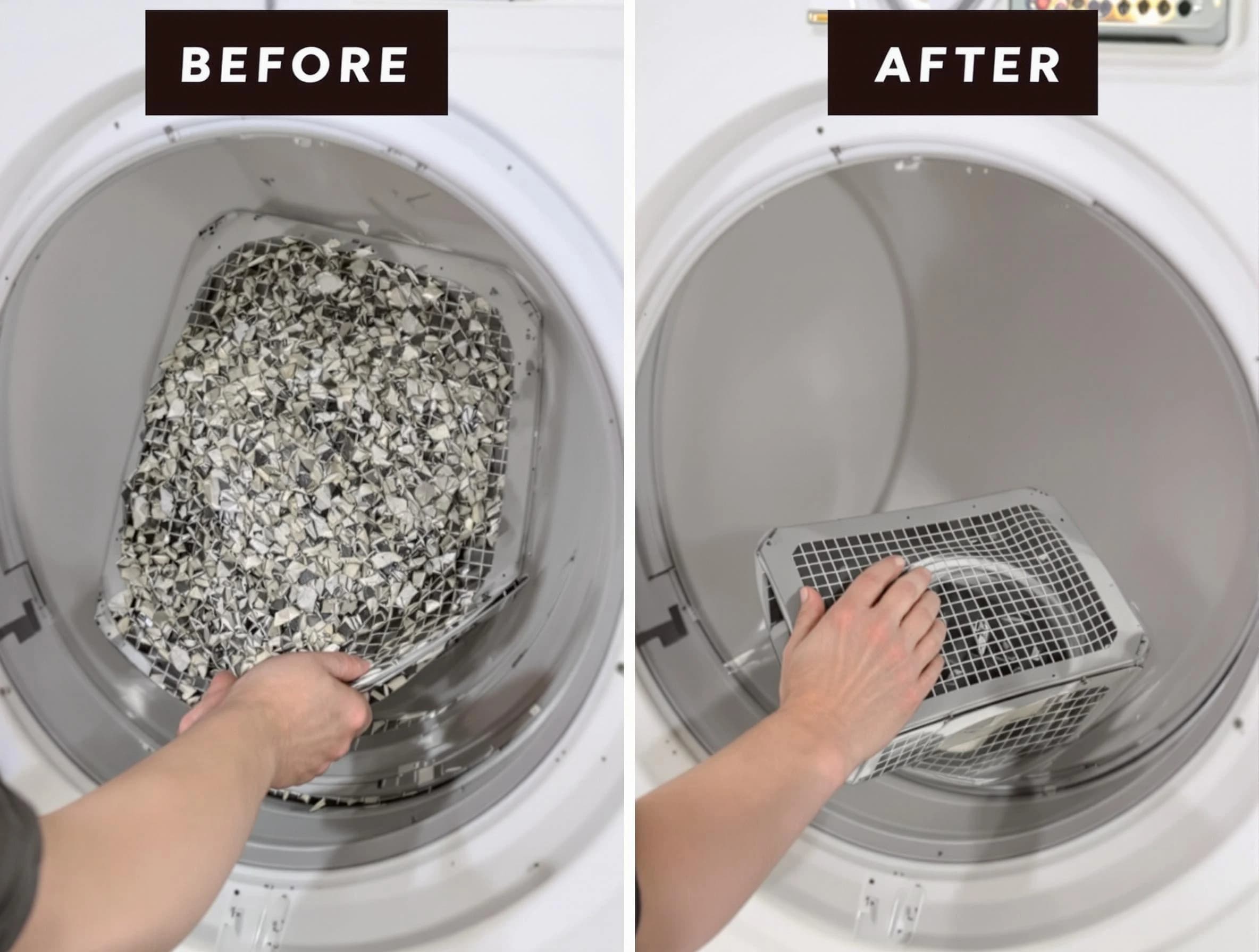 Professional lint trap cleaning by Louisville Dryer Vent Cleaning in Louisville