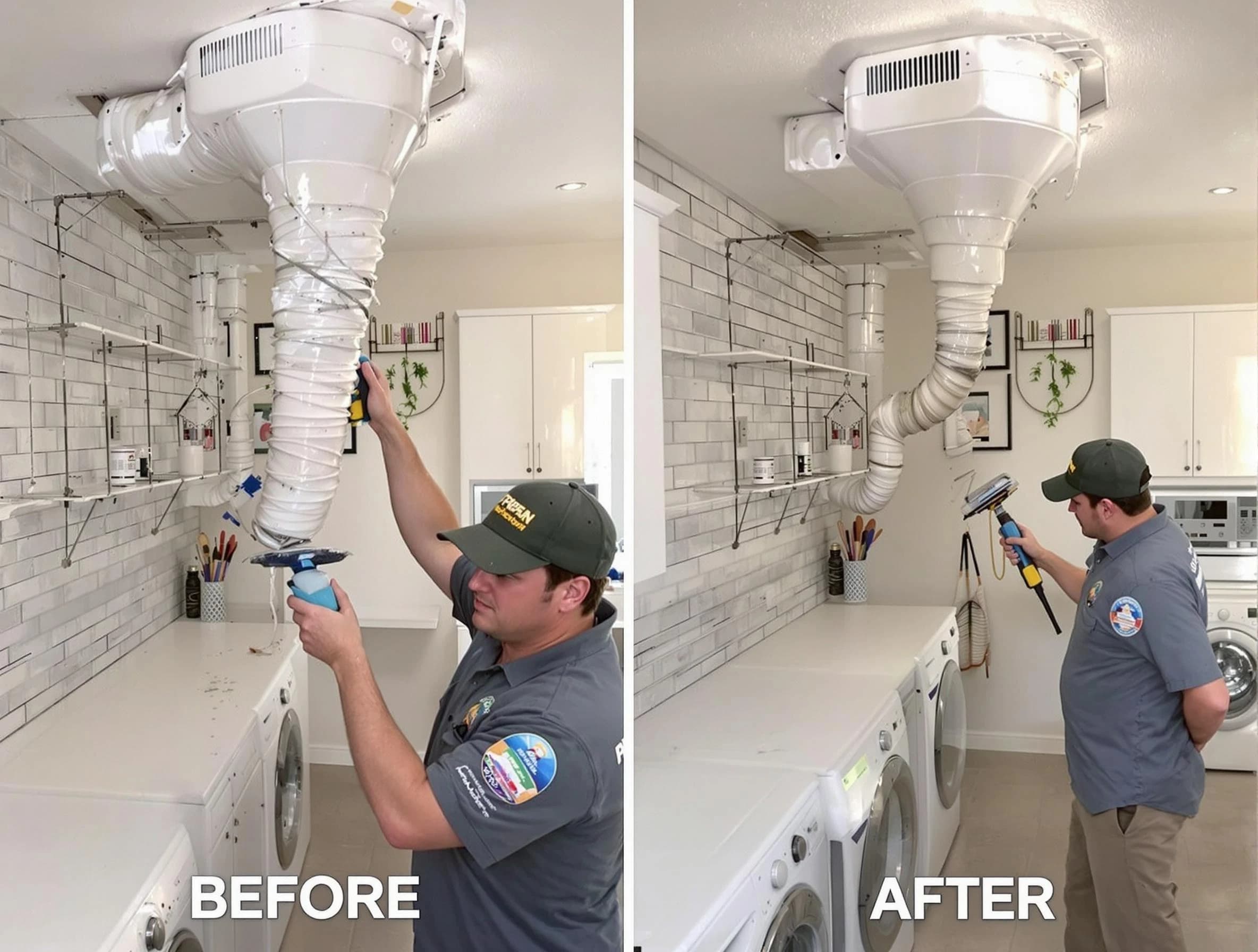 Professional dryer exhaust vent cleaning by Louisville Dryer Vent Cleaning in Louisville