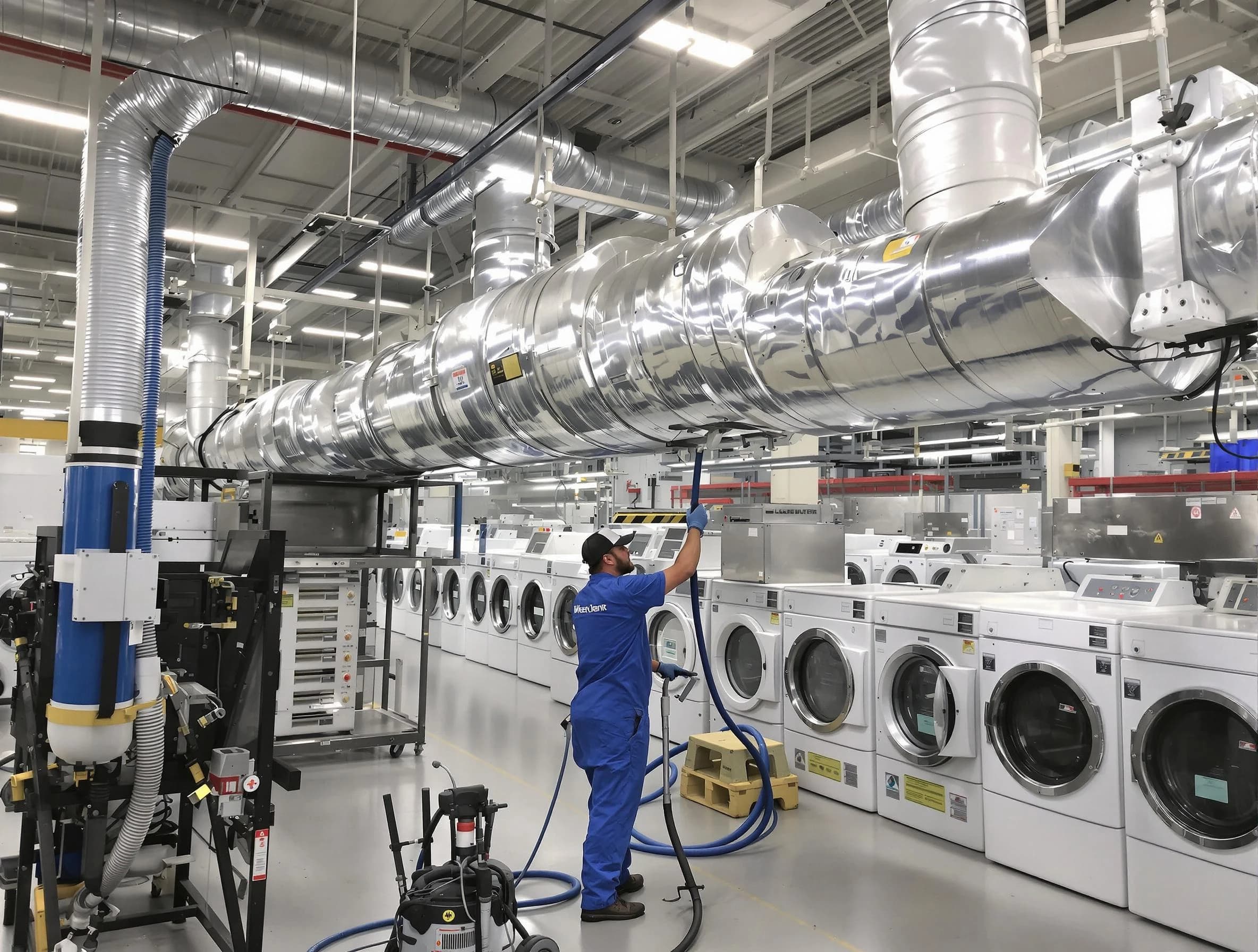 Louisville Dryer Vent Cleaning team performing heavy-duty industrial dryer vent cleaning in Louisville