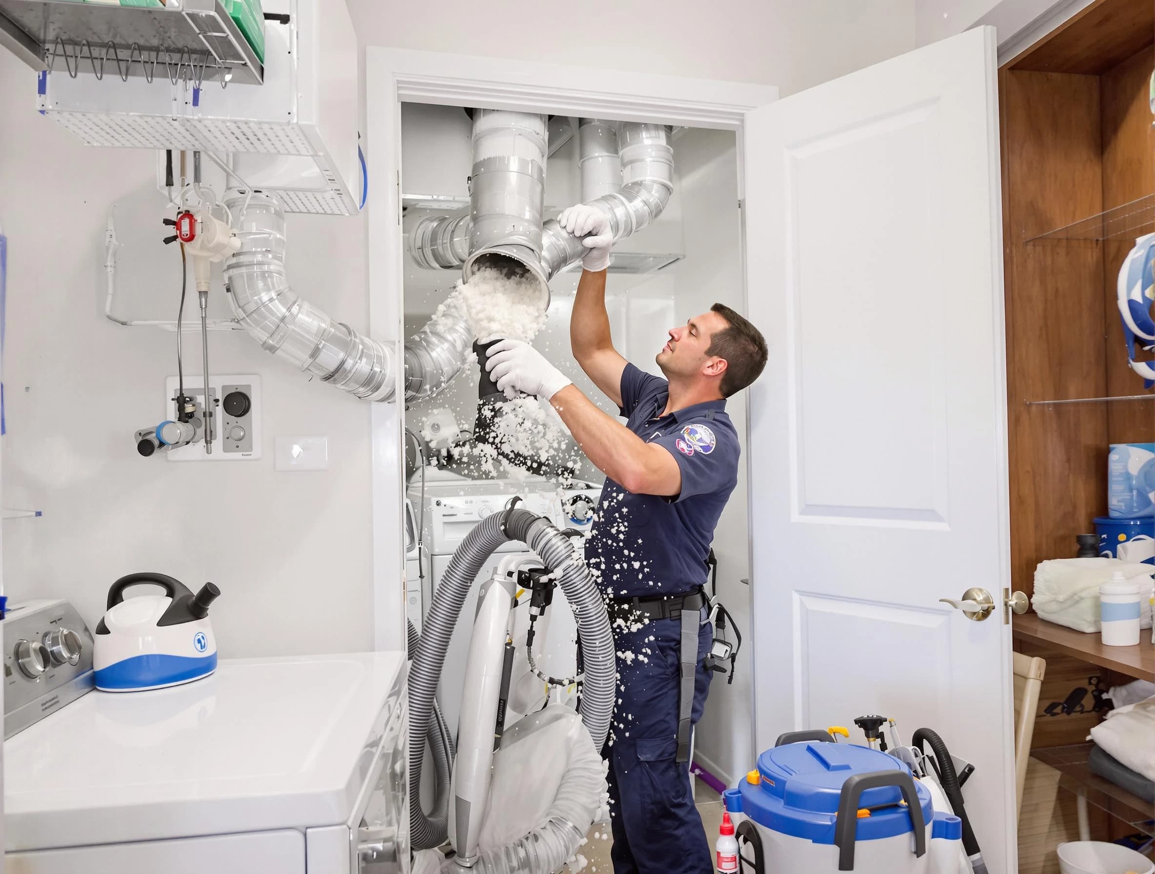 Louisville Dryer Vent Cleaning technician delivering thorough residential dryer vent cleaning service in Louisville