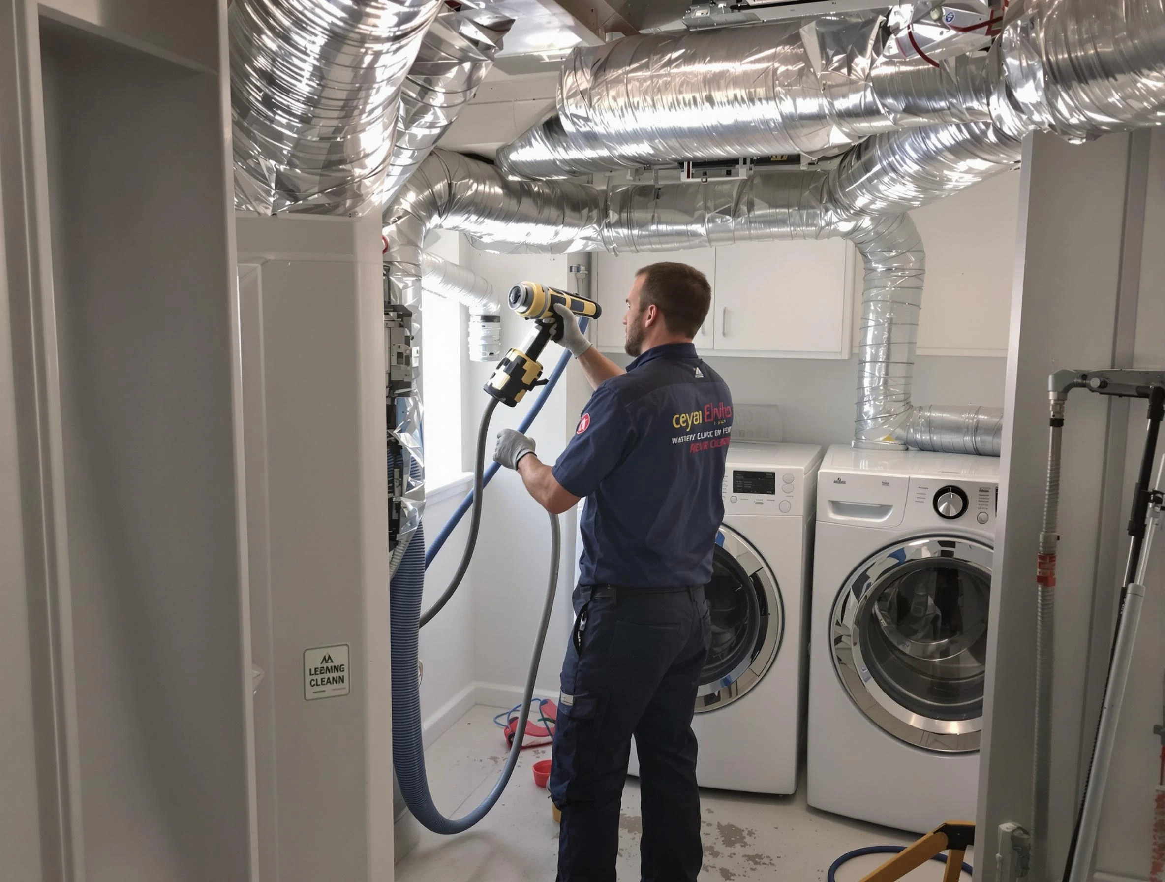 Louisville Dryer Vent Cleaning specialist using advanced equipment for thorough duct cleaning in Louisville